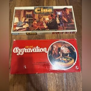 Set of two rare vintage 1990 games Game Set aggravation game and clue